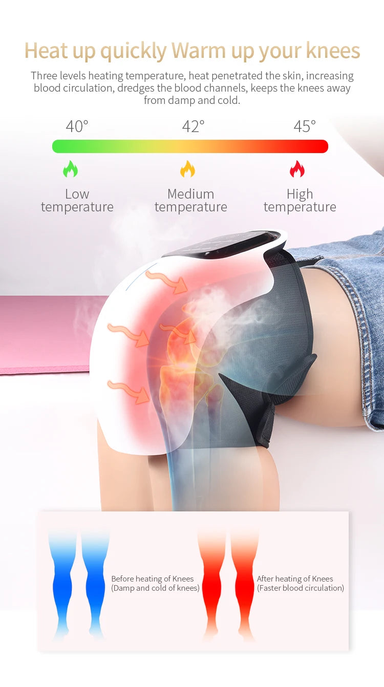 Purelva Knee Massager with Heat and Vibration