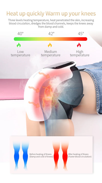 Purelva Knee Massager with Heat and Vibration